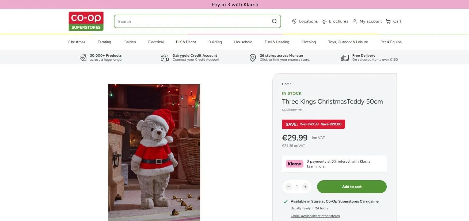 Co-op Superstores · Product page