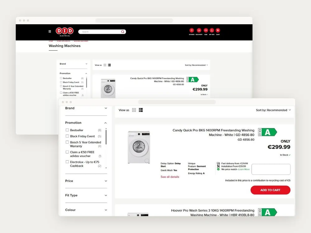 Loja DID Electrical em Shopify