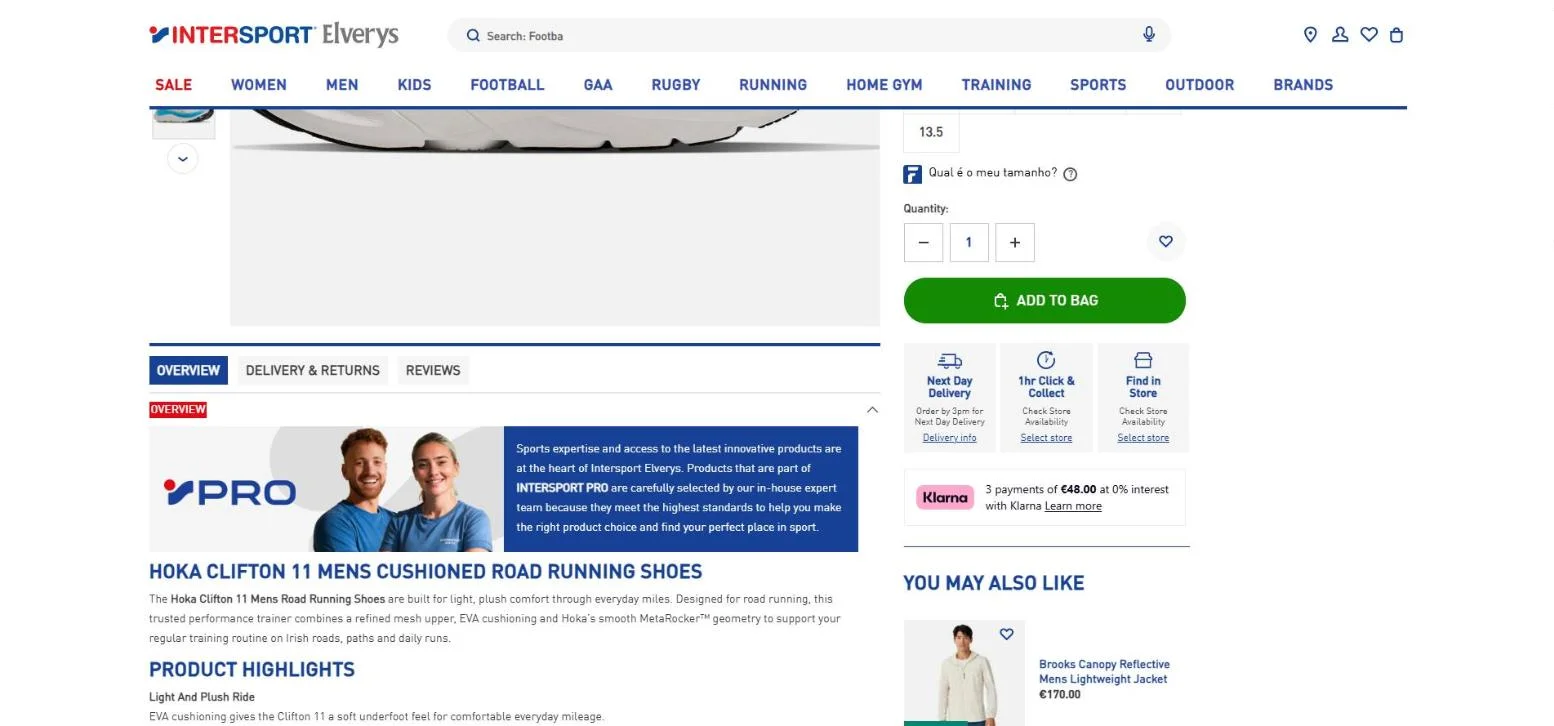 Intersport Elverys · Stock in store