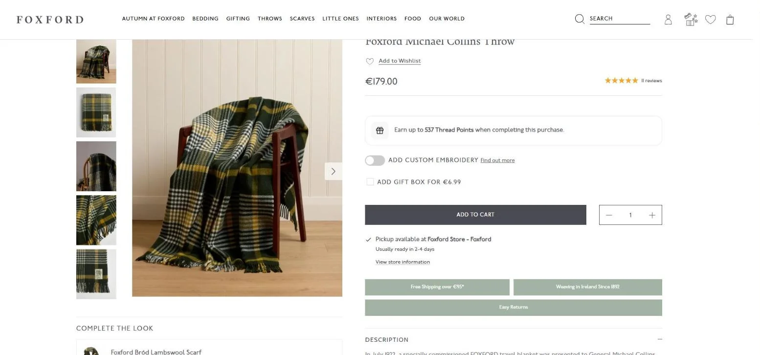 Foxford · Product page