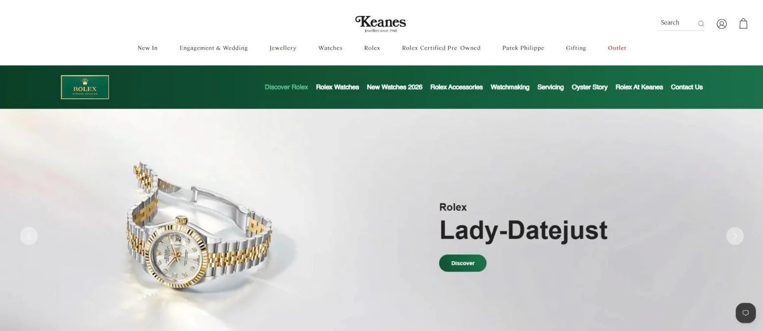 Keanes Jewellers · Rolex pages