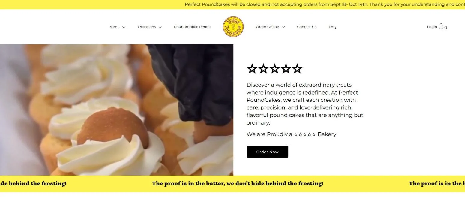 Perfect Pound Cakes · Homepage