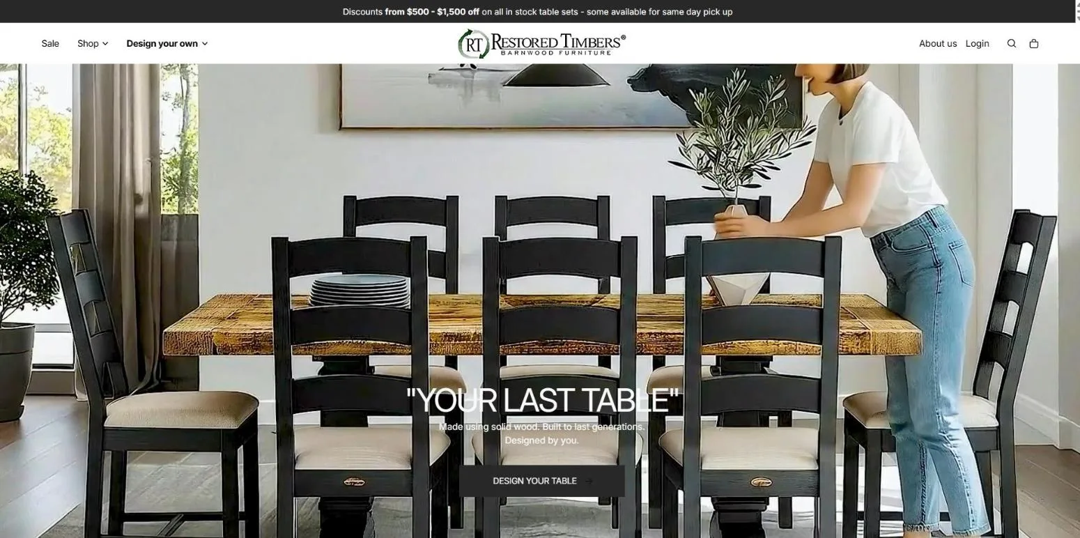 Restored Timbers · Homepage